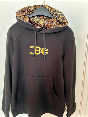 ethika Premium Hoodie Floral Pullover Hoodie Black & Orange Medium